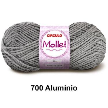 Imagem de Lã Fio Mollet Círculo 100g 200m Novelo - Tricô e Crochê 1/2, 700 - Alu