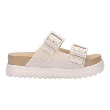 Imagem de Sandália Melissa Cozy M-Lover Platform Feminino Bege Claro, Off yellow