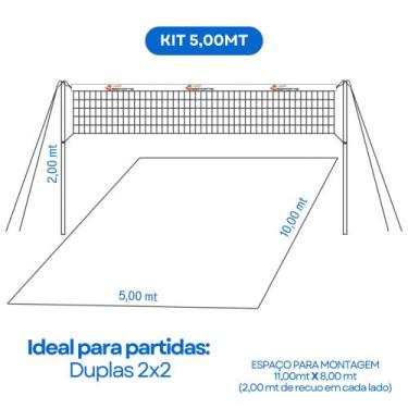 Imagem de Mini redinha 5,00mt - Kit completo - BNT ESPORTE