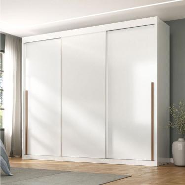 Imagem de Guarda-Roupa Casal Tower 3 Portas 6 Gavetas Branco - Pnr Móveis