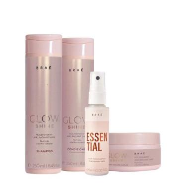 Imagem de Kit Braé Glow Shine Shampoo Condicionador Máscara e Mini Essential  (4