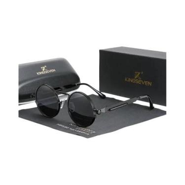 Imagem de Óculos De Sol Polarizados Góticos Steampunk UV400 Com Armação Redonda 