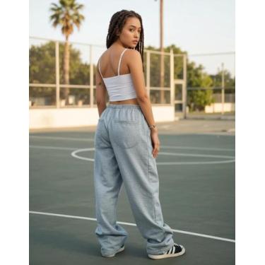 Imagem de Calça Baggy Moleton Larga Flanelada Com Regulador - CB Confecções, Cin