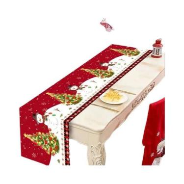 Imagem de Caminho De Mesa Xadrez Buffalo Para Natal, Decoração De Mesa De Natal,