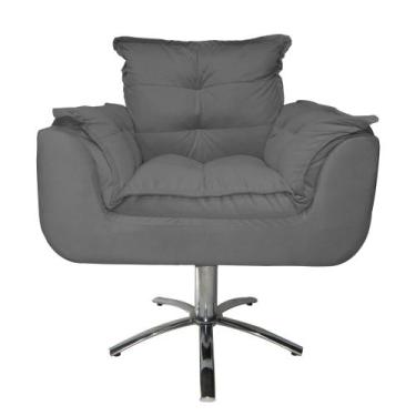 Imagem de Conjunto 2 Poltronas Para Recepção Com Base Giratória de Metal Opala S