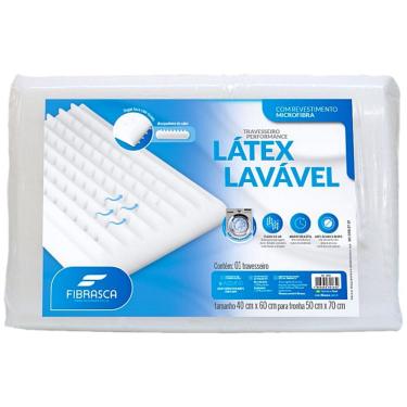 Imagem de Travesseiro Látex Lavável New Performance Fibrasca
