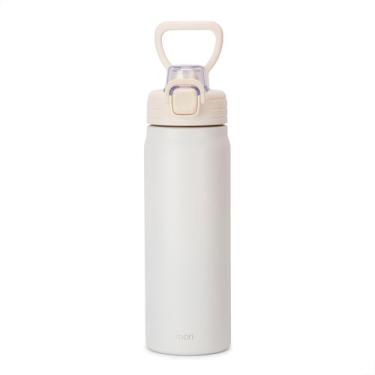 Imagem de Garrafa Térmica 700ml Mori Parede Dupla Inox Canudo 2 Em 1, Branco