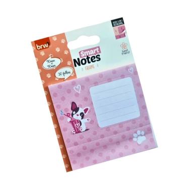 Imagem de Bloco Adesivo BRW Smart Notes Frame 3 em 1 Destacável para Anotações 90 X 90MM com 1 Unidade Cachorro
