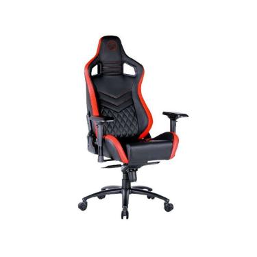 Imagem de Cadeira Gamer Júpiter Preta e Vermelha em Couro Reclinável
