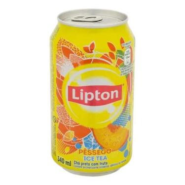 Imagem de Chá Preto Ice Tea Pêssego Lipton Lata 340ml