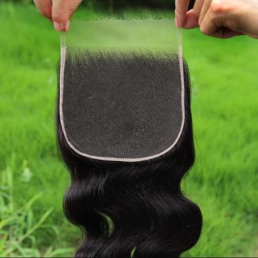 Imagem de Fecho de renda BEEOS 6x6 Body Wave, cabelo humano de 14 polegadas, ren