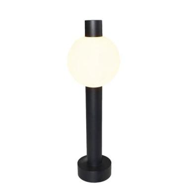 Imagem de Poste Balizador de Jardim Orbital Preto 40cm Led 12W 3000K Bivolt - EM