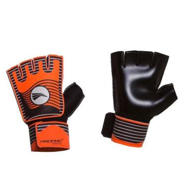 Imagem de Luva de Goleiro Futsal Progne Infantil, Preto, Laranja, Medio