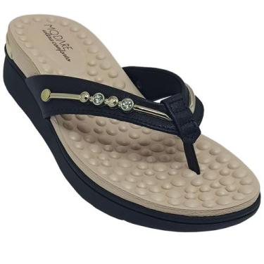 Imagem de Tamanco Modare Chinelo Ultra Conforto Feminino Ortopédico, Preto, 36
