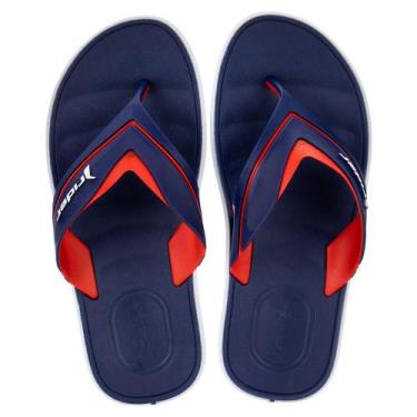 Imagem de Chinelo masculino free iii rider 12455, Azul, Vermelho, 41