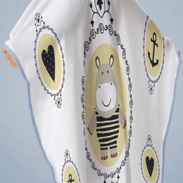 Imagem de Toalha Baby C/ Capuz Tecebem Estampada Kinder Nino Branco