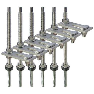 Imagem de Estrutura Painel Solar Suporte Parafuso Telhado - Kit 6 Un - MASTERTEL