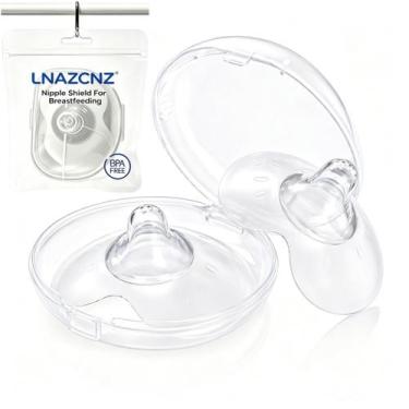 Imagem de Protetores de mamilo LNAZCNZ de silicone 20 mm, 2 unidades, com estojo