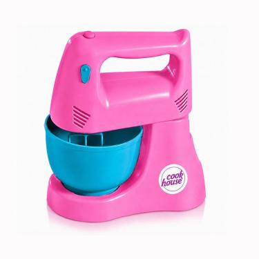 Imagem de Mini Batedeira de Brinquedo Cook House com Tigela Removível e Batedor Acoplado Rosa Draik