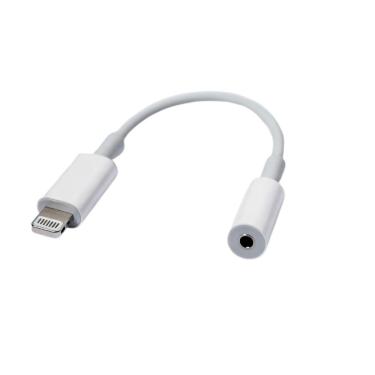 Imagem de Conversor MDM Lightning para Jack P2 3.5MM Fone de Ouvido Áudio Estéreo Cabo Flexível Branco