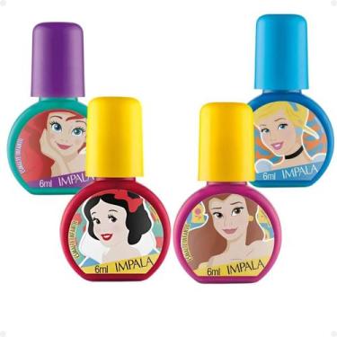 Imagem de Kit Impala Disney Princesa: 4 Esmaltes Infantil 6ml