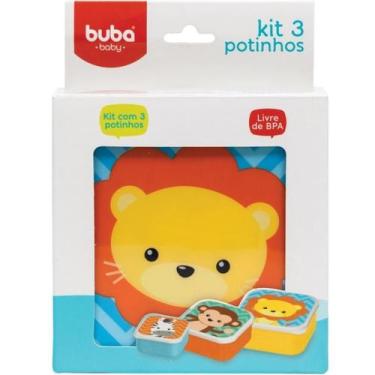 Imagem de Kit 3 Potinhos Alimentação Papinha Animal Fun Buba 11383