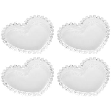 Imagem de Conjunto De Pratos Para Sobremesa Wolff Coração Pearl 4 Pçs Transparente
