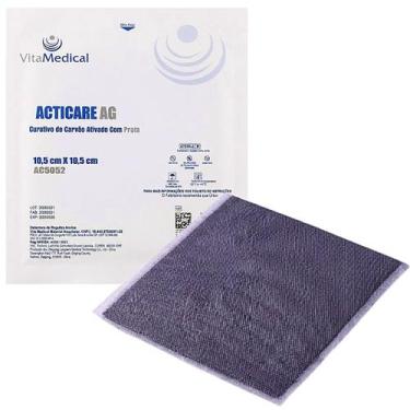 Imagem de Curativo Carvão Ativado +Prata Acticare AG 10.5x10.5-unidade - VitaMed