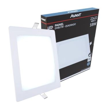 Imagem de Painel LED Plafon de Embutir 18W 6500K Branco Frio Quadrado 22cm Bivolt 110V 220V Avant