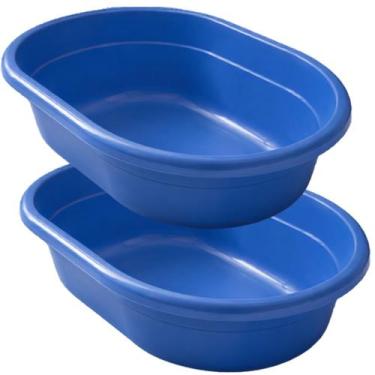 Imagem de Kit 2 Caixa Areia Glamour Azul Bandeja Higienica Gato Grande - FURACAO