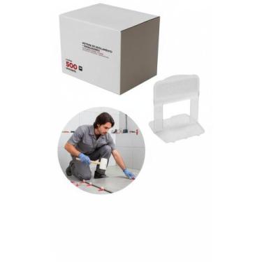 Imagem de Nivelador De Piso Porcelanato 500 Pcs 1mm Branco - Congratulations Sto
