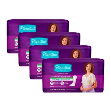Imagem de Kit 4 Absorvente Noturno Maxi Plenitud para para Escapes de Urina sem 