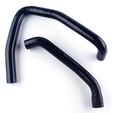 Imagem de LUXERAD Tubo de refrigeração de 3 camadas de 4,5 mm de desempenho de silicone para 06-11 KAWASAKI ZX14R ZX14 Ninja 1400 (preto)