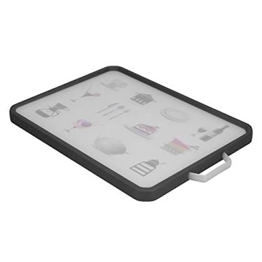 Imagem de Tábua de cortar, tábua de cortar de aço inoxidável Superfície antiaderente 304 aço inoxidável + PP + TPR + madeira composta para restaurante para cozinha