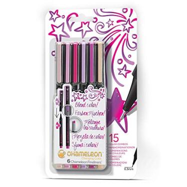 Imagem de Produtos de arte Chameleon, Coleção de canetas de linho fino, Floral, Set of 6, 1