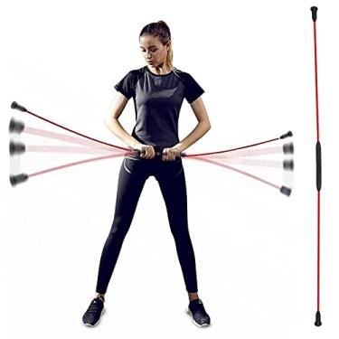 Imagem de Hlily Bastão De Treinamento Destacável Para Exercícios De Fitness Bastão Elástico De Reposição Flexibar Varinha De Ioga Trêmula