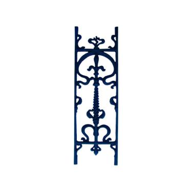 Imagem de Grade Ferro Fundido Bombê Reta Sacada Varanda Escada 80x24cm