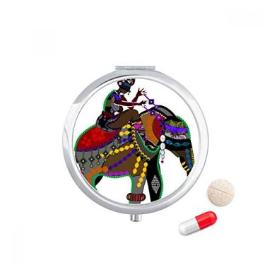 Imagem de Elefante trekking China minoritária curativo totem bolso caixa de armazenamento de medicamentos dispensador de recipiente