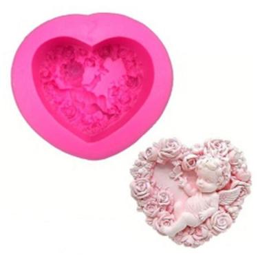 Imagem de Molde De Silicone Anjo Com Arranjo