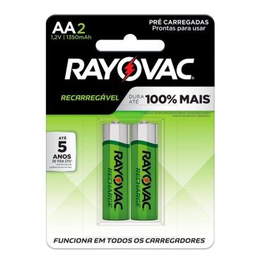 Imagem de Pilha Rayovac Recarregavel Aa Pequena - Embalagem c/ 2 unidades