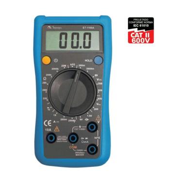 Imagem de Minipa Multimetro Digital Et-1100A Com Teste De Bateria