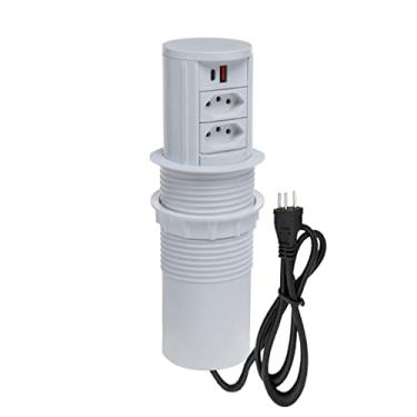 Imagem de Torre De Tomada Totem Slim Automático 2 Tomadas 20A USB 3.5A COR:BRANCO