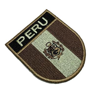 Imagem de BP0028ET04 Bandeira Peru Patch Bordado Termo Adesivo