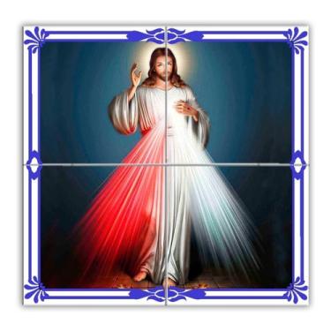 Imagem de Quadro Azulejos Jesus Misericordioso 30x30