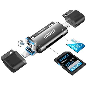 Imagem de Adaptador 4x1 Leitor Cartão Eaget Android Tipo C Microusb Usb3.0