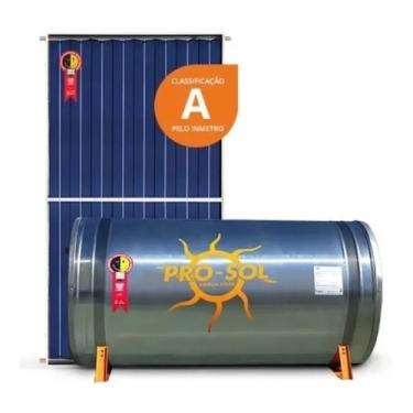Imagem de Aquecedor Solar Completo 200l Boiler/placa/caixa /suporte kit 200l coplado | Ecológico Energia Economia