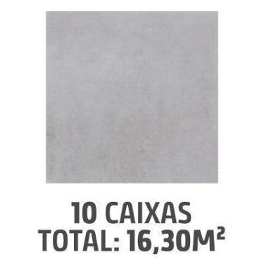 Imagem de Kit Com 10 Caixas Porcelanatos Brera Cimento Acetinado 90X90 Cx1,63 M²