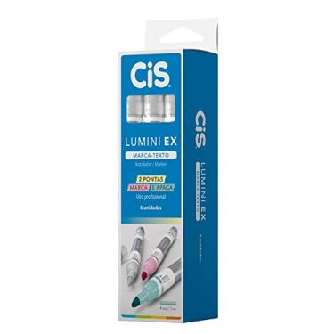 Imagem de Marca Texto Lumini EX CIS, Ponta Dupla (Marca e Apaga) - Caixa com 6 unidade(s), Sertic 58.8900, Verde Pastel