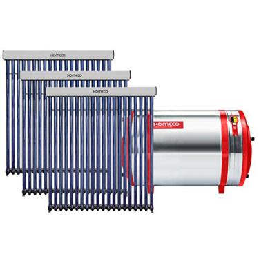 Imagem de Aquecedor Solar 1000 L Inox 316 baixa pressão desnível c/ anôdo + 3 Coletor a vácuo 20 tubos Komeco