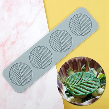 Imagem de TUKE Moldes de renda para decoração de bolo moldes de silicone de folha 3D para assar moldes de goma moldes de argila moldes de fondant tapetes de renda flor padrão de abelha favo de mel para polímero de chocolate de açúcar (folha_28,2 x 7,6 x 0,3 cm_N)
